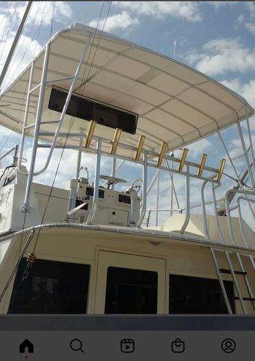 Boat top frame