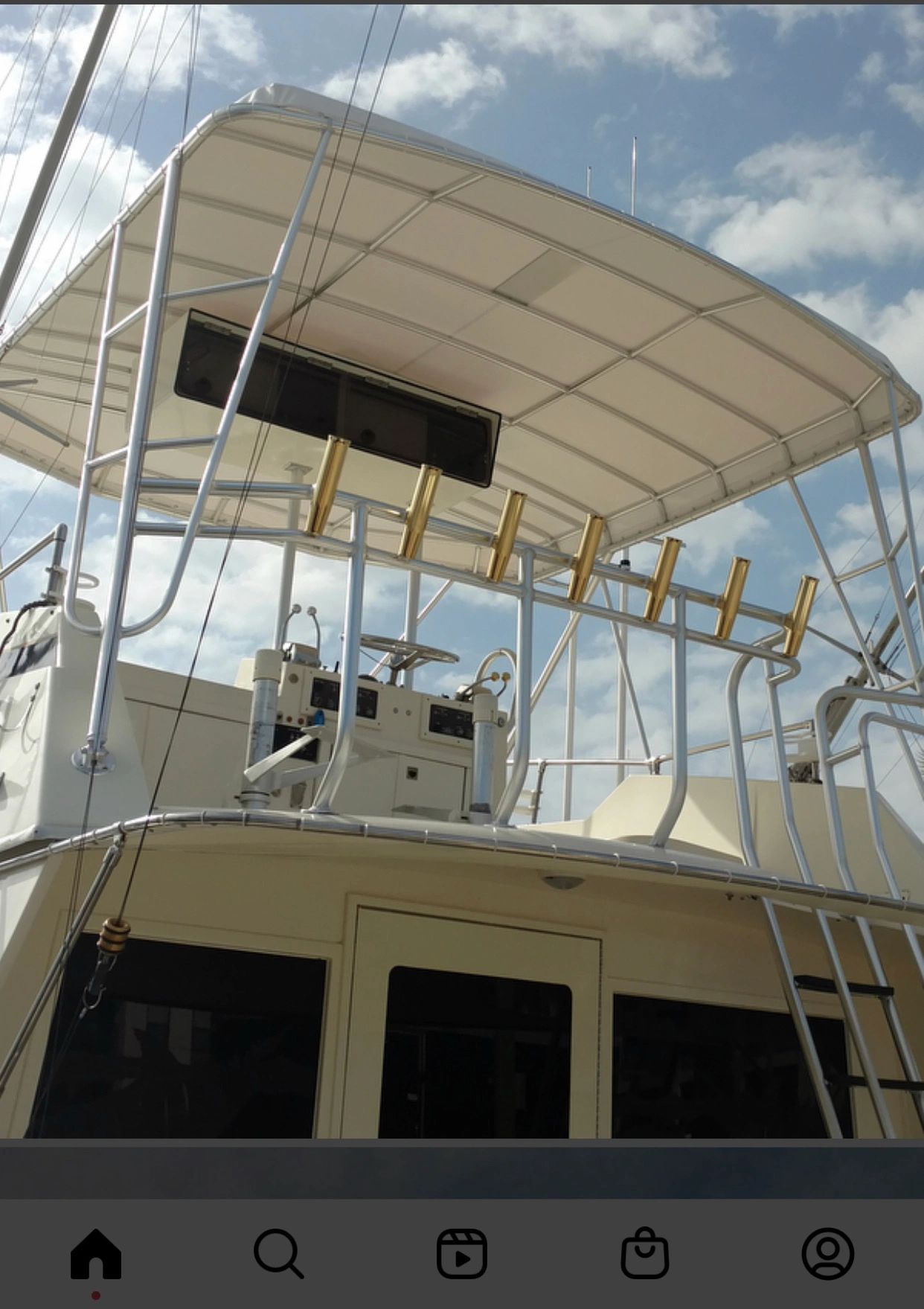 Boat top canopy frame